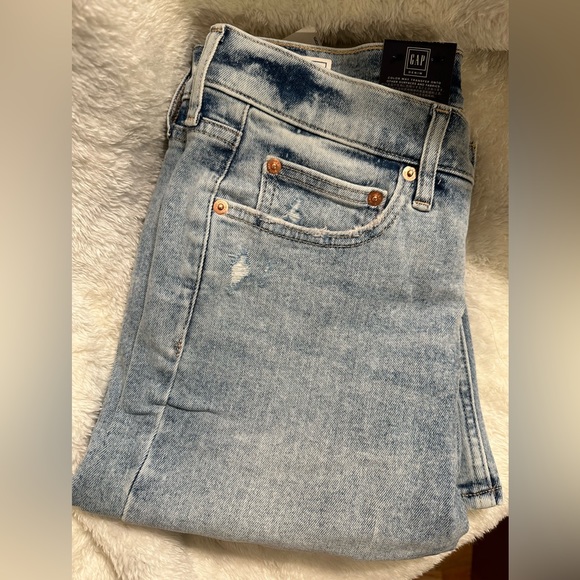 GAP Slim High Rise Straight Leg Jean Petite - Picture 5 of 8